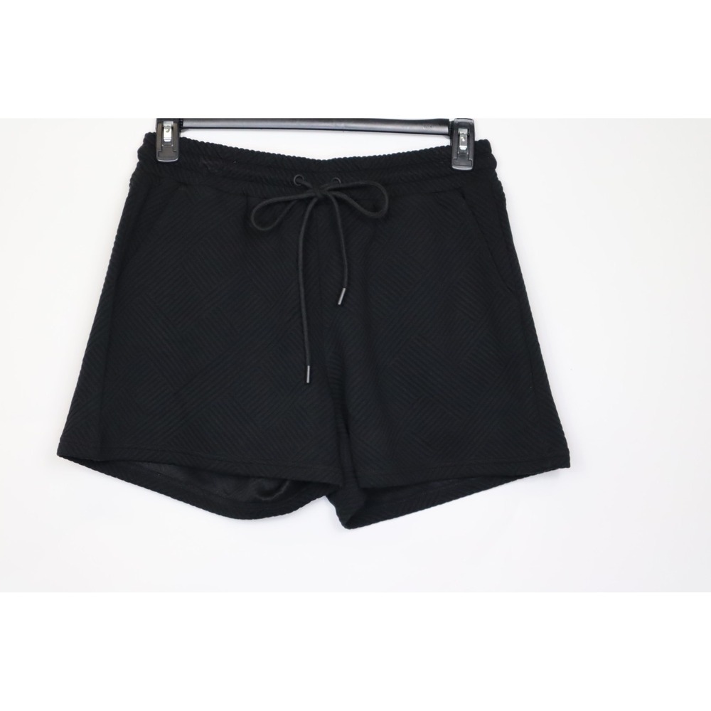See And Be Seen Women's Black Textured Shorts Size L